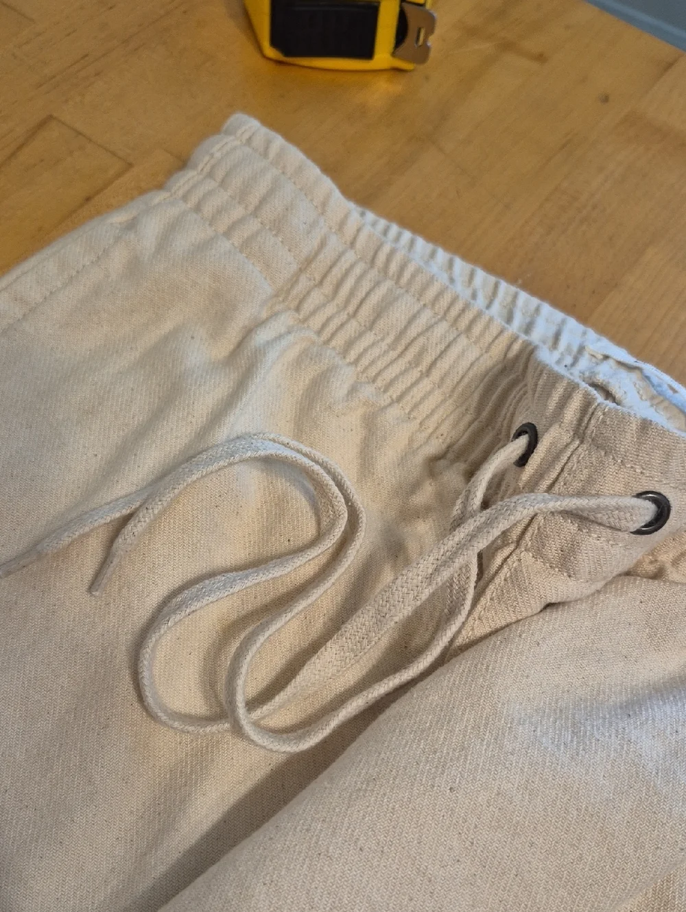PacSun Straight 100% Cotton Pants Cream Tan - Picture 10 of 12